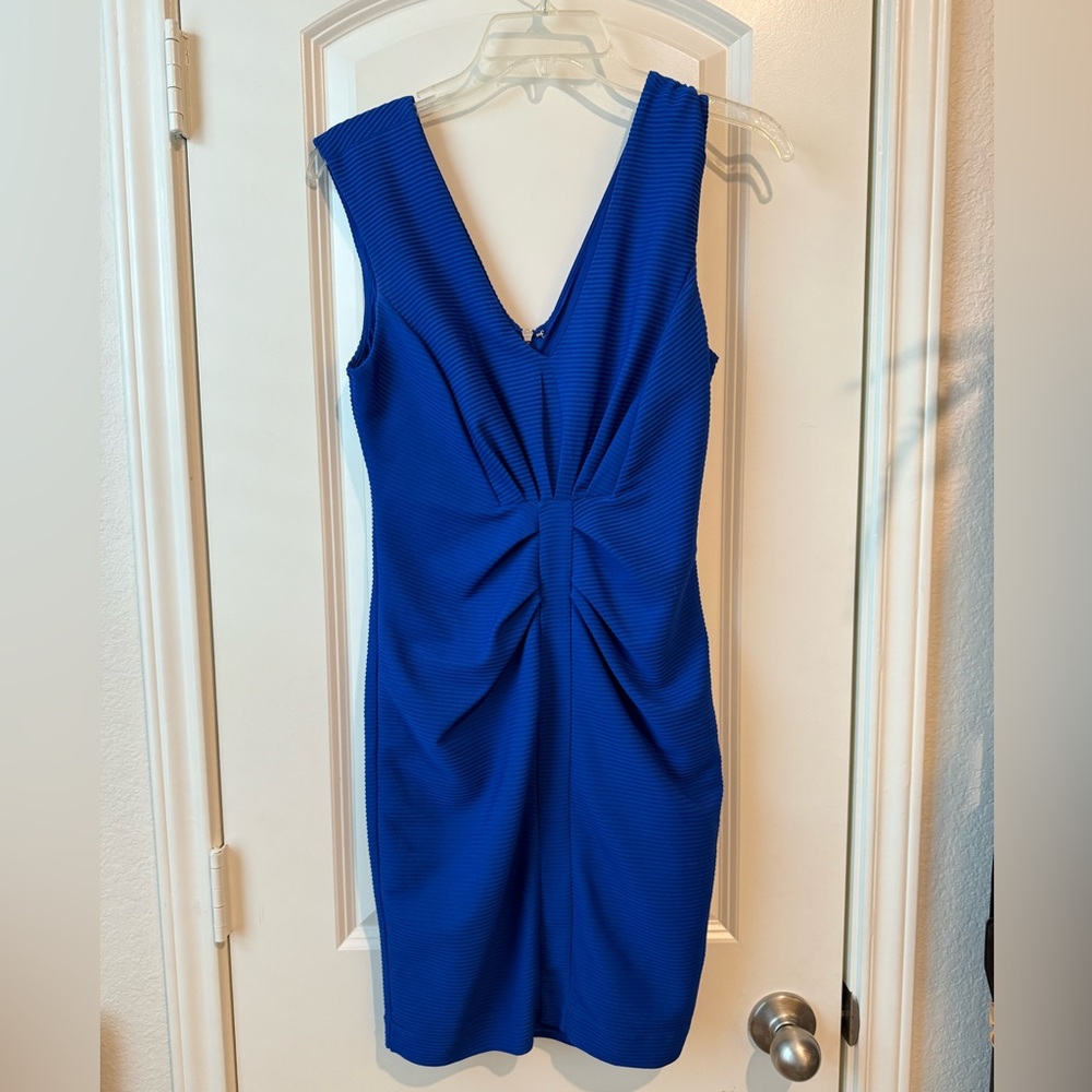 Express Royal Blue Backless Dress